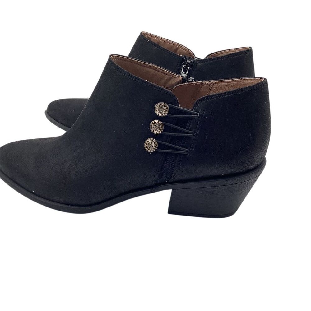 Life‎ Stride Soft  System Women's Black Suede Ankle Boots Size 10 M - Picture 2 of 10